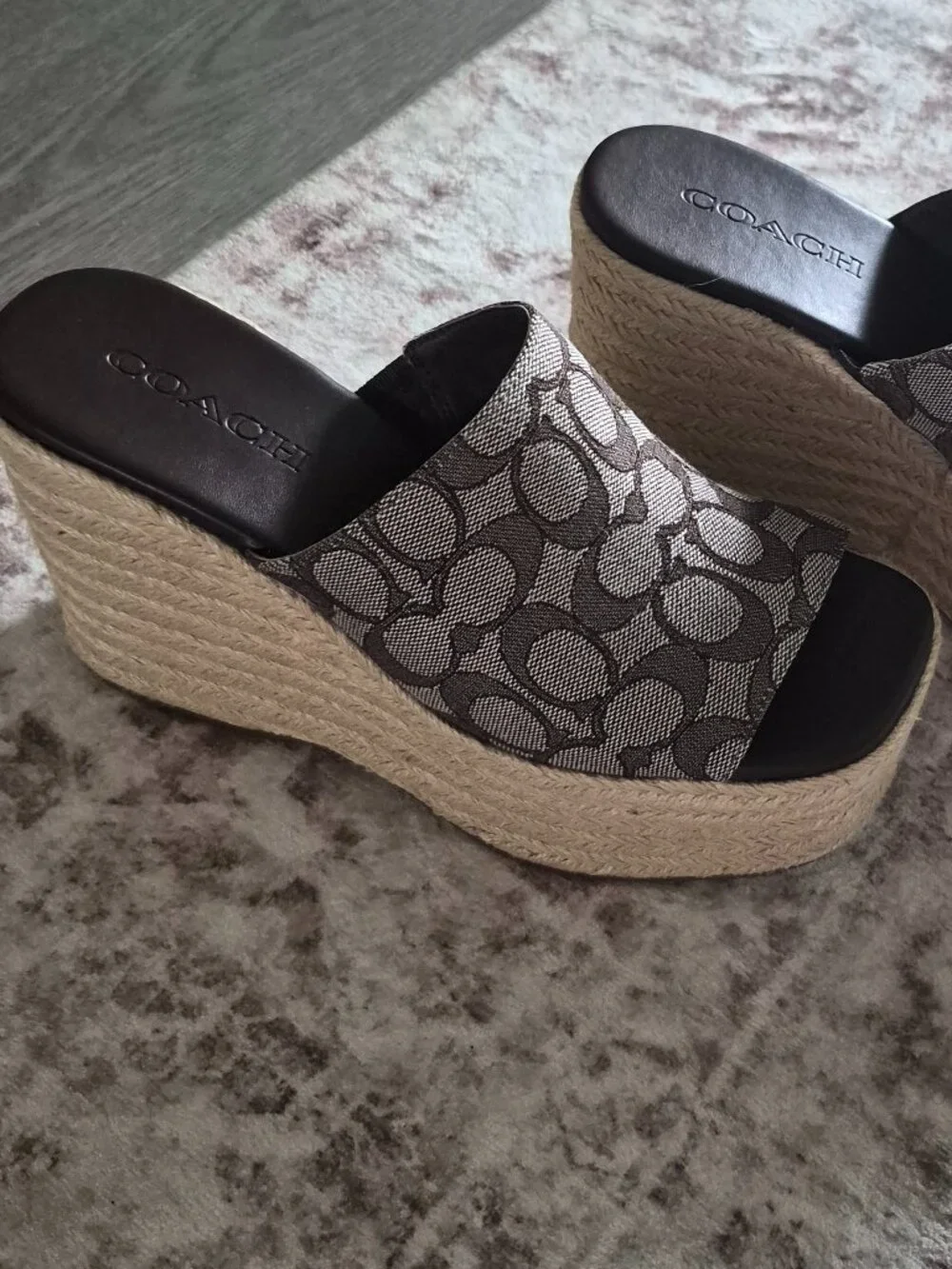 COACH SIGNATURE LOGO ESPADRILLES-SZ.8